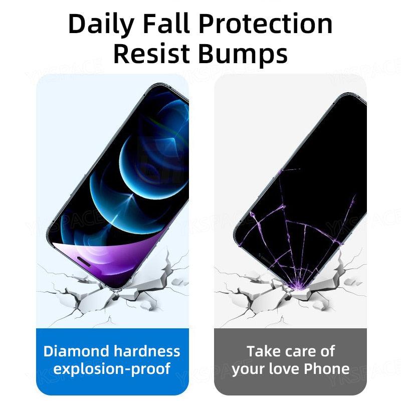 Protector de Pantalla de Vidrio Templado Anti Luz Azul en Paquete de 2 para iPhone