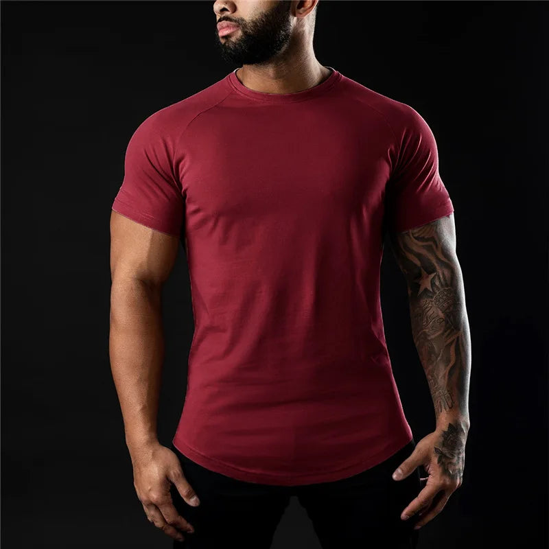 Camiseta de algodón FlexFit: camiseta muscular atlética de verano