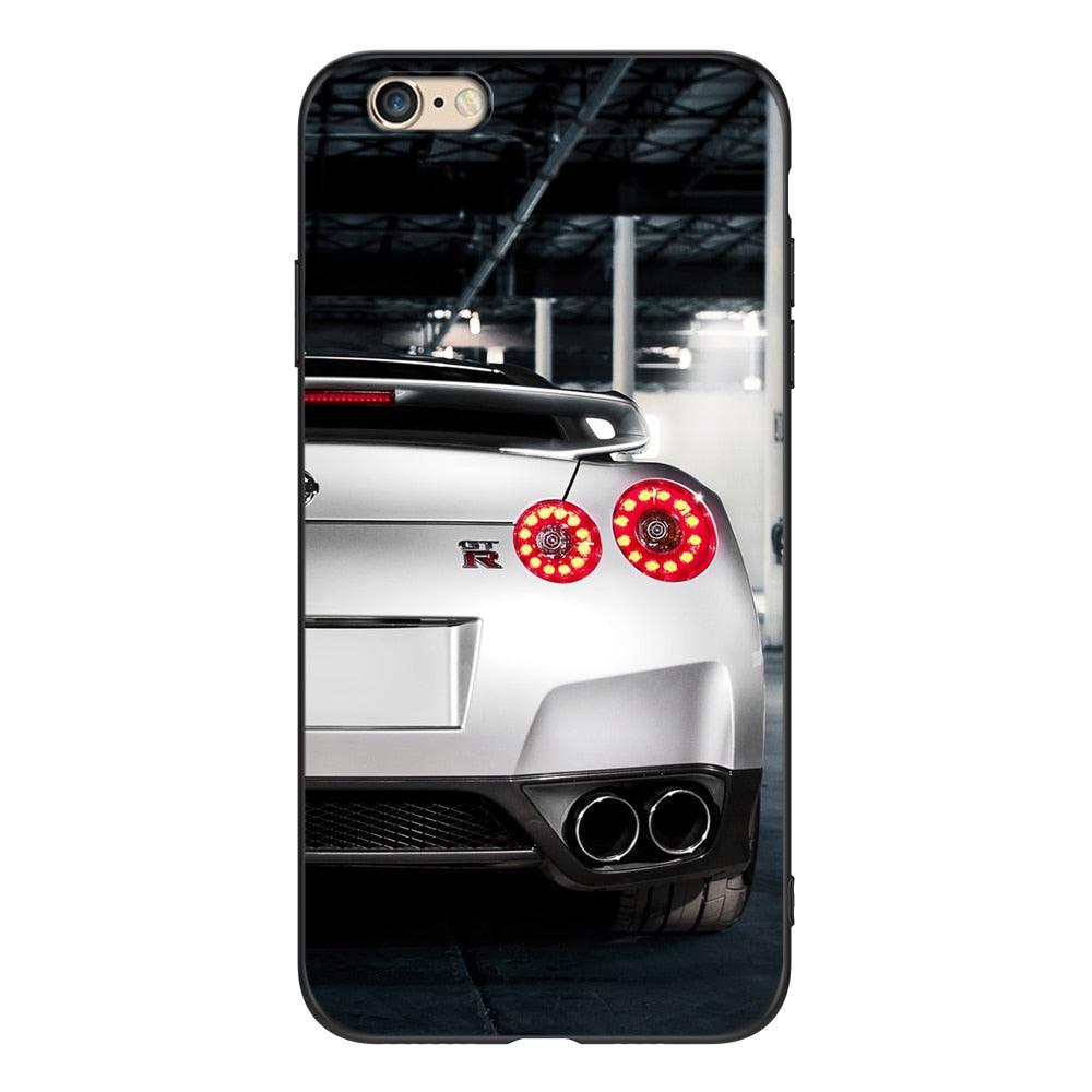 Stylish Soft Silicone Car Print Phone Case for iPhone