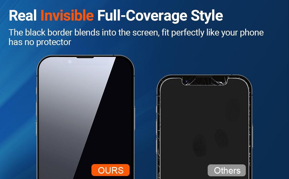 Protecteur d'écran en verre trempé 3D 2PCS pour modèles d'iPhone