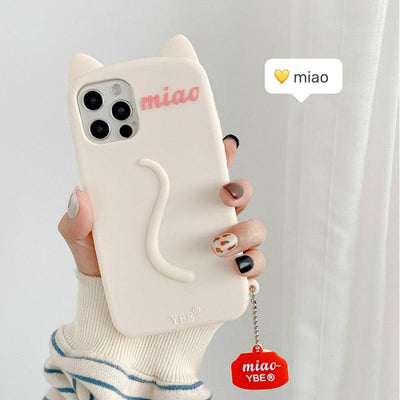 Cartoon Cat Ear Phone Case for iPhone - Cute & Durable