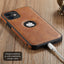 Coque de téléphone en cuir PU de luxe pour iPhone - Protection élégante