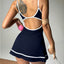 Women's Color Blocked Tennis Short Skirt