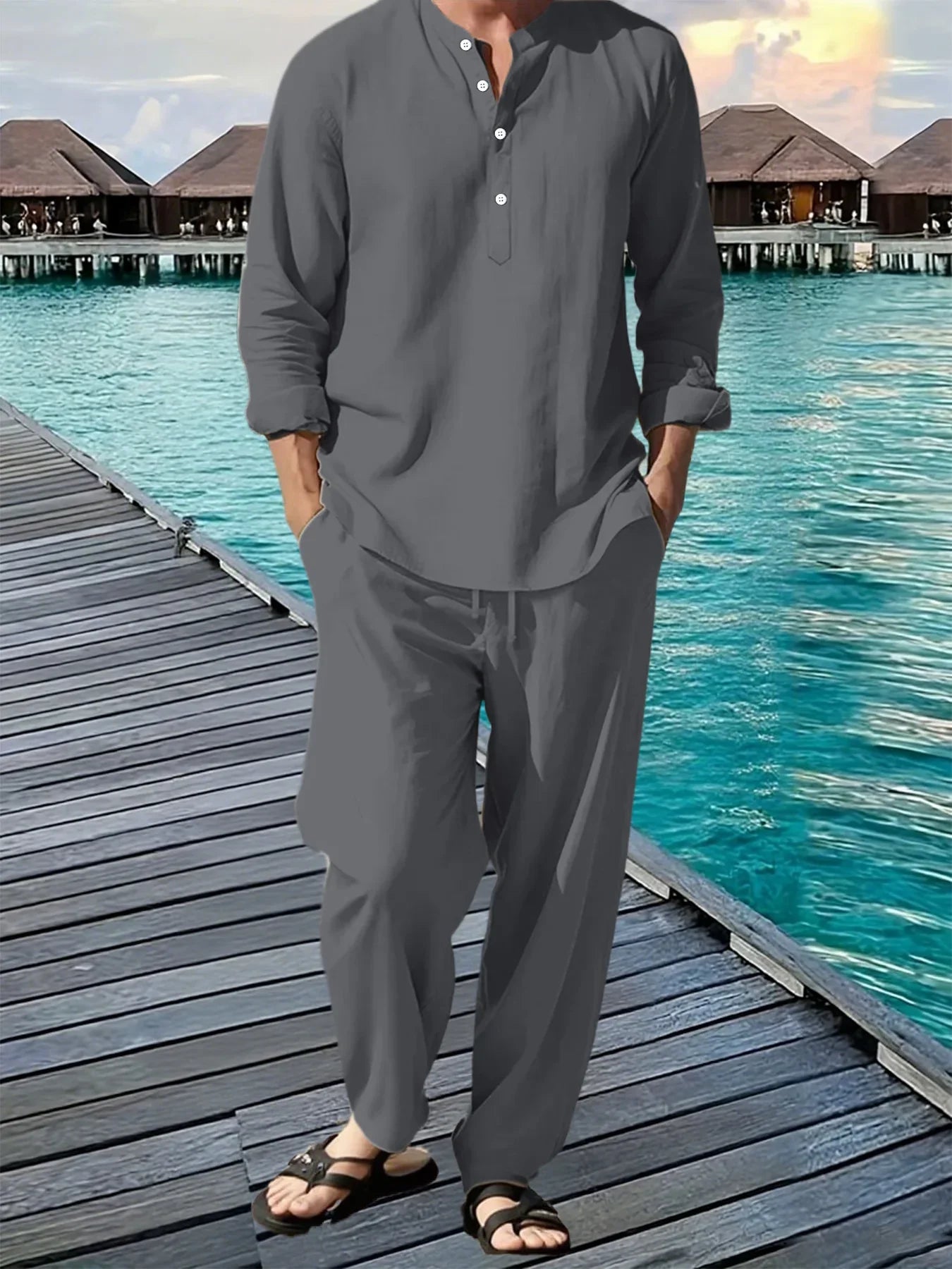BreezeFit Men's Summer Suit: Vibrant and Durable