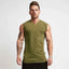 Camiseta sin mangas de algodón premium con cuello en V para hombres