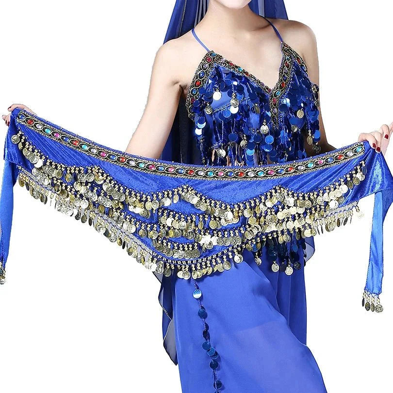 Vila&Yomi Premium Belly Dance Belt with Crystal Accents