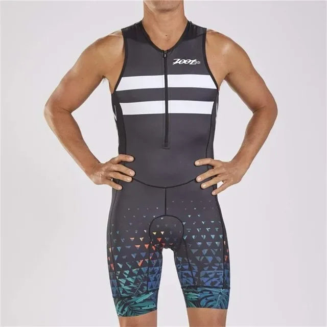 Zootekoi Men's Breathable Sleeveless Jacket for Triathletes