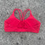 Solid Color Cross Fitness Bra with Chest Pad