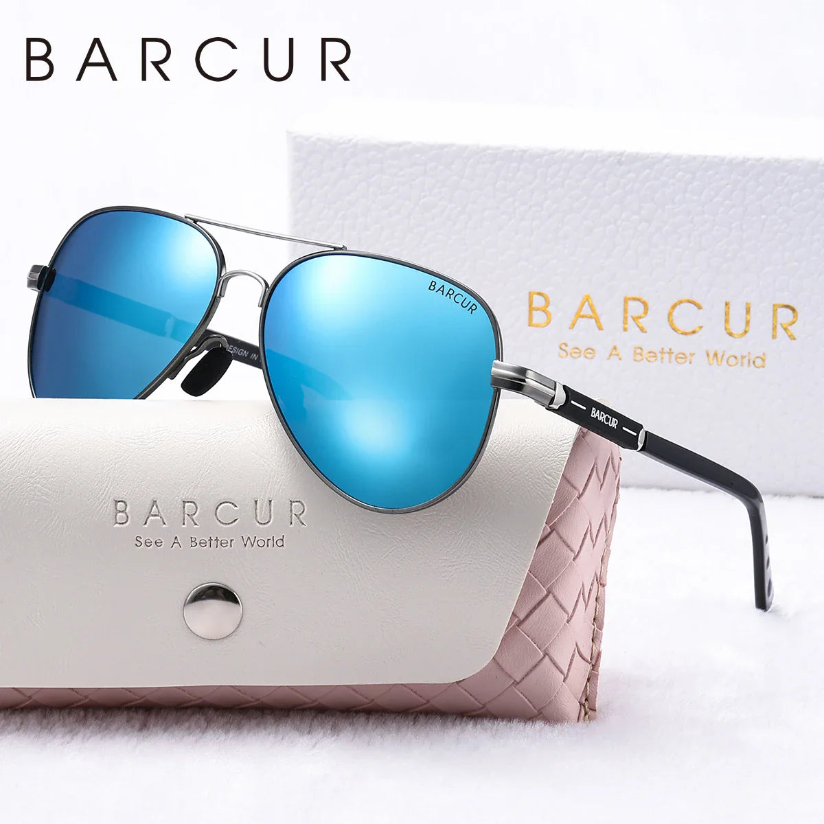 Lunettes de soleil surdimensionnées polarisées BARCUR pour femmes