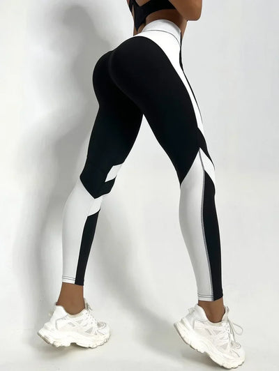 Two Tone Yoga Leggings with Tummy Control