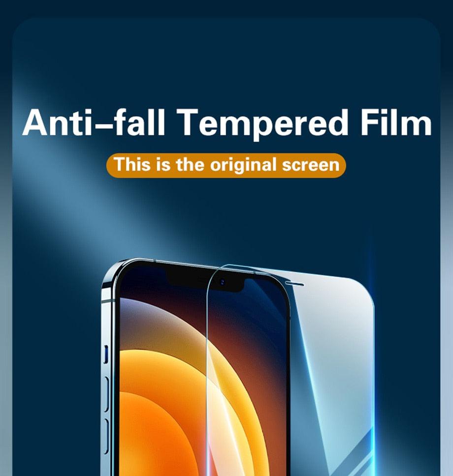 Protector de Pantalla de Vidrio Templado de Cubierta Completa de 4 Piezas para iPhone