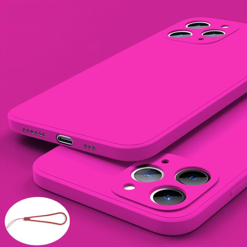Coque en silicone premium pour iPhone 13 Pro Max et 12 Mini
