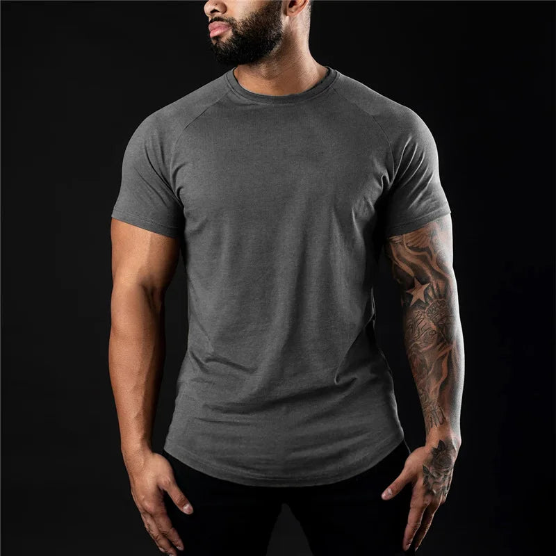 Camiseta de algodón FlexFit: camiseta muscular atlética de verano