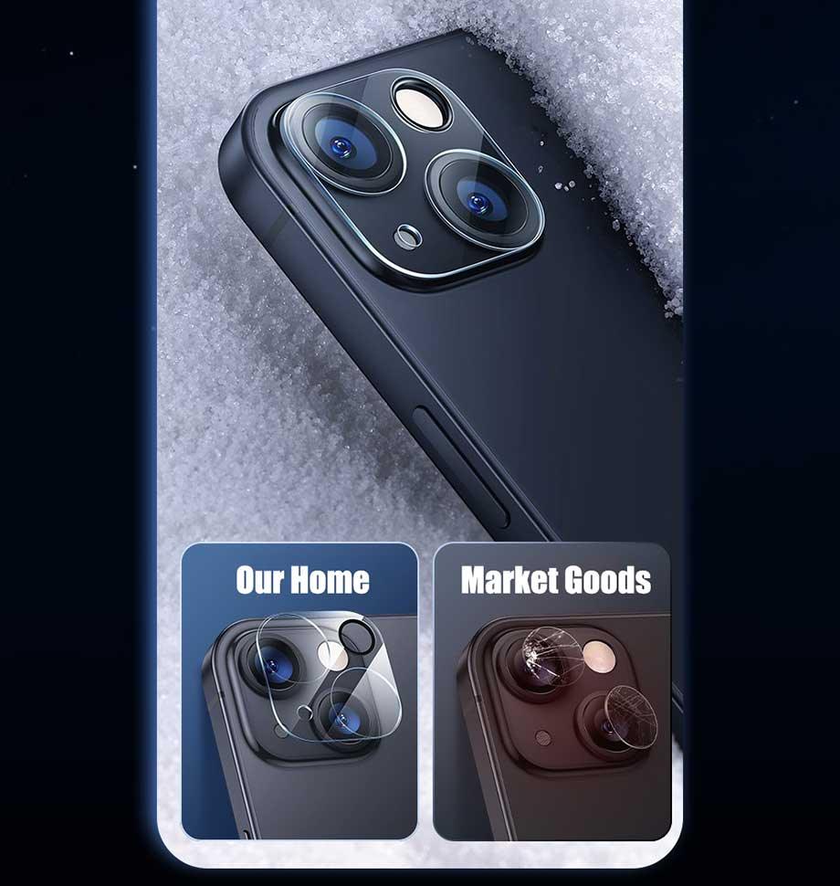 Protecteurs en verre arrière premium pour lentilles d'iPhone