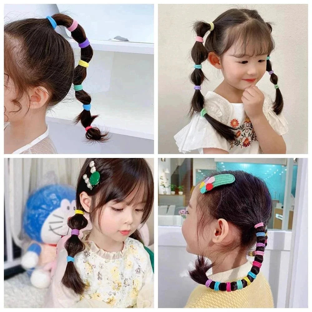 Colorful Kids Elastic Hair Bands - 20/50pcs Set
