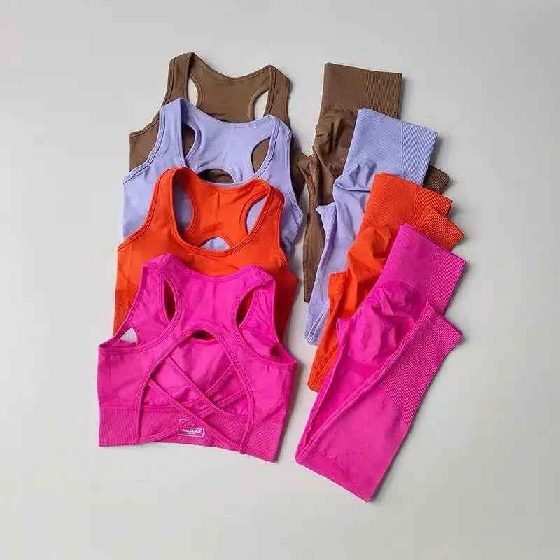 Conjunto de Sujetador Deportivo y Leggings para Mujer de 2 Piezas