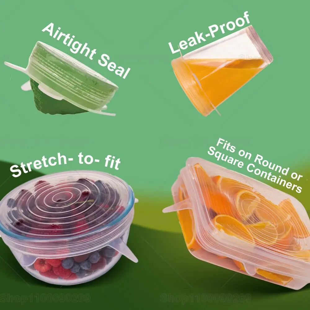 Tapas de Silicona para Bowls de Microondas - Set de 6
