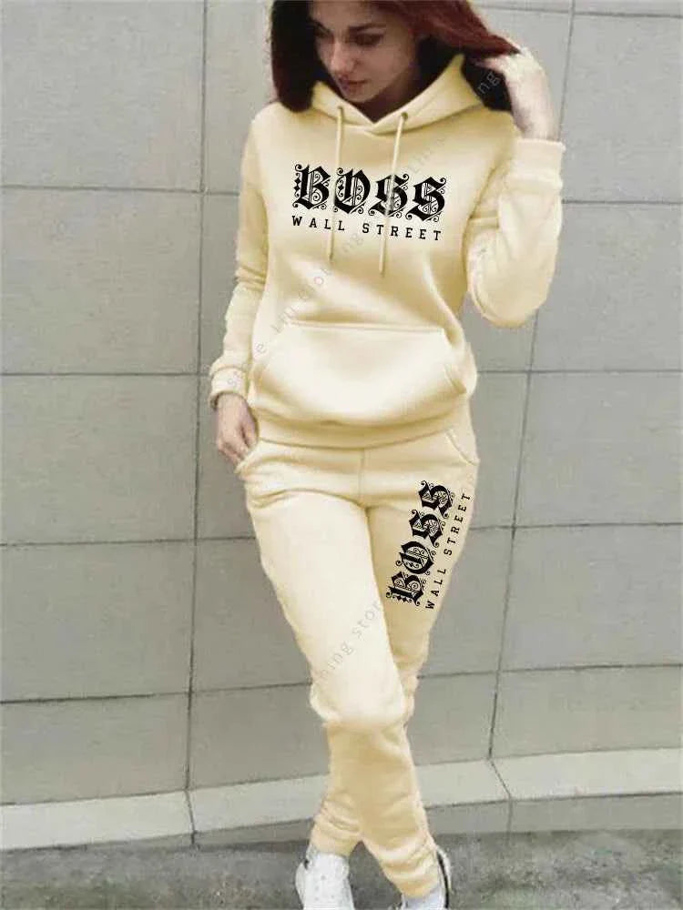 Ensemble de sweat à capuche et pantalon de survêtement de luxe pour femmes