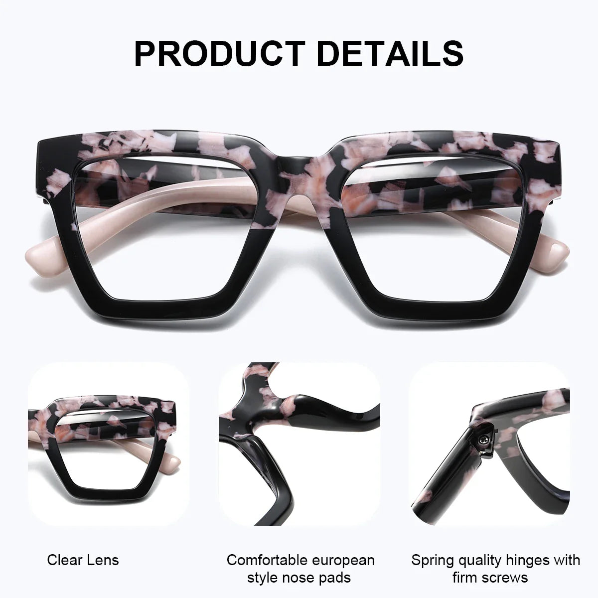 Lunettes de lecture roses élégantes BARCUR pour hommes et femmes