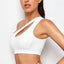 Sujetador Deportivo Push Up de Un Hombro - Negro/Blanco