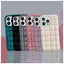 Plush Square Lattice Phone Case for iPhone - Soft & Stylish