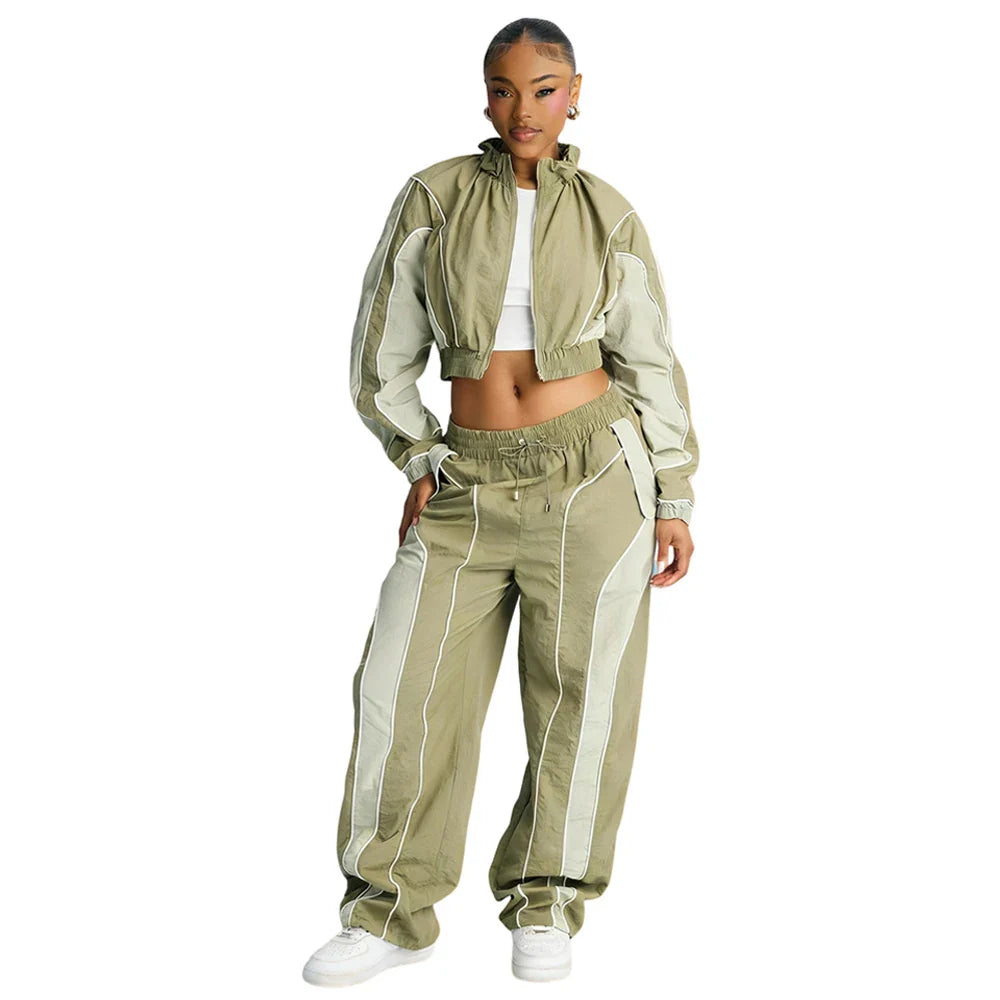 Conjunto de Chándal de Nylon Ligero para Mujer