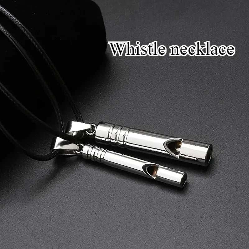 Alloy Whistle Necklace - Stylish and Functional