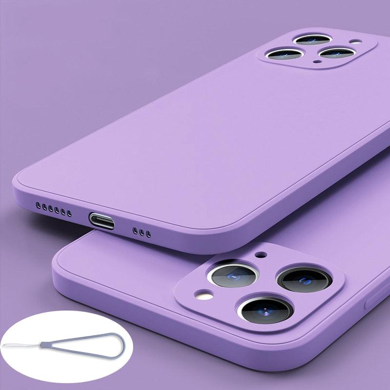 Coque en silicone premium pour iPhone 13 Pro Max et 12 Mini