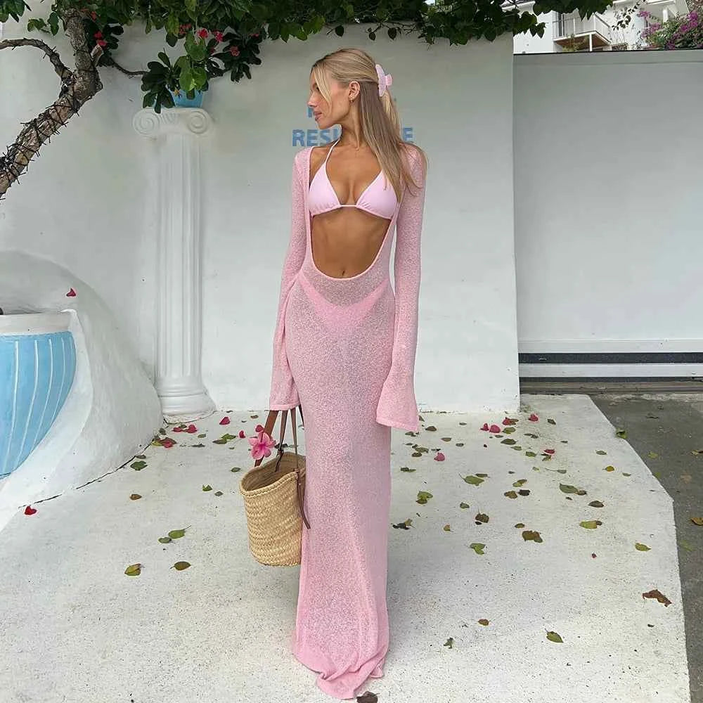 Elegant 3-Piece Micro Bikini with Long Sleeves