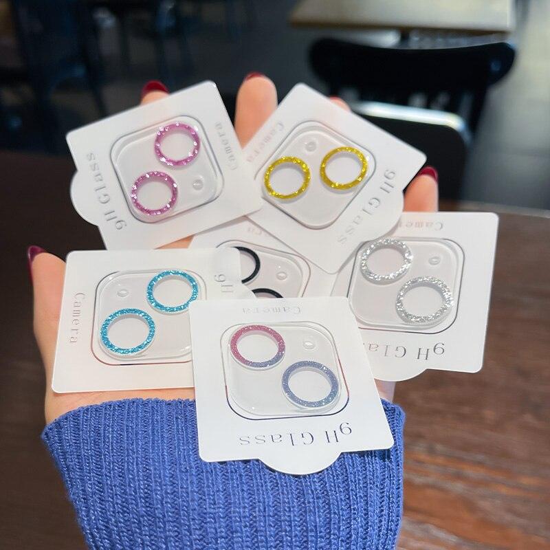 Glitter Full Cover Camera Lens Protector for iPhone