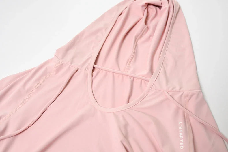 Camiseta con capucha para yoga y running AirFlow para mujer