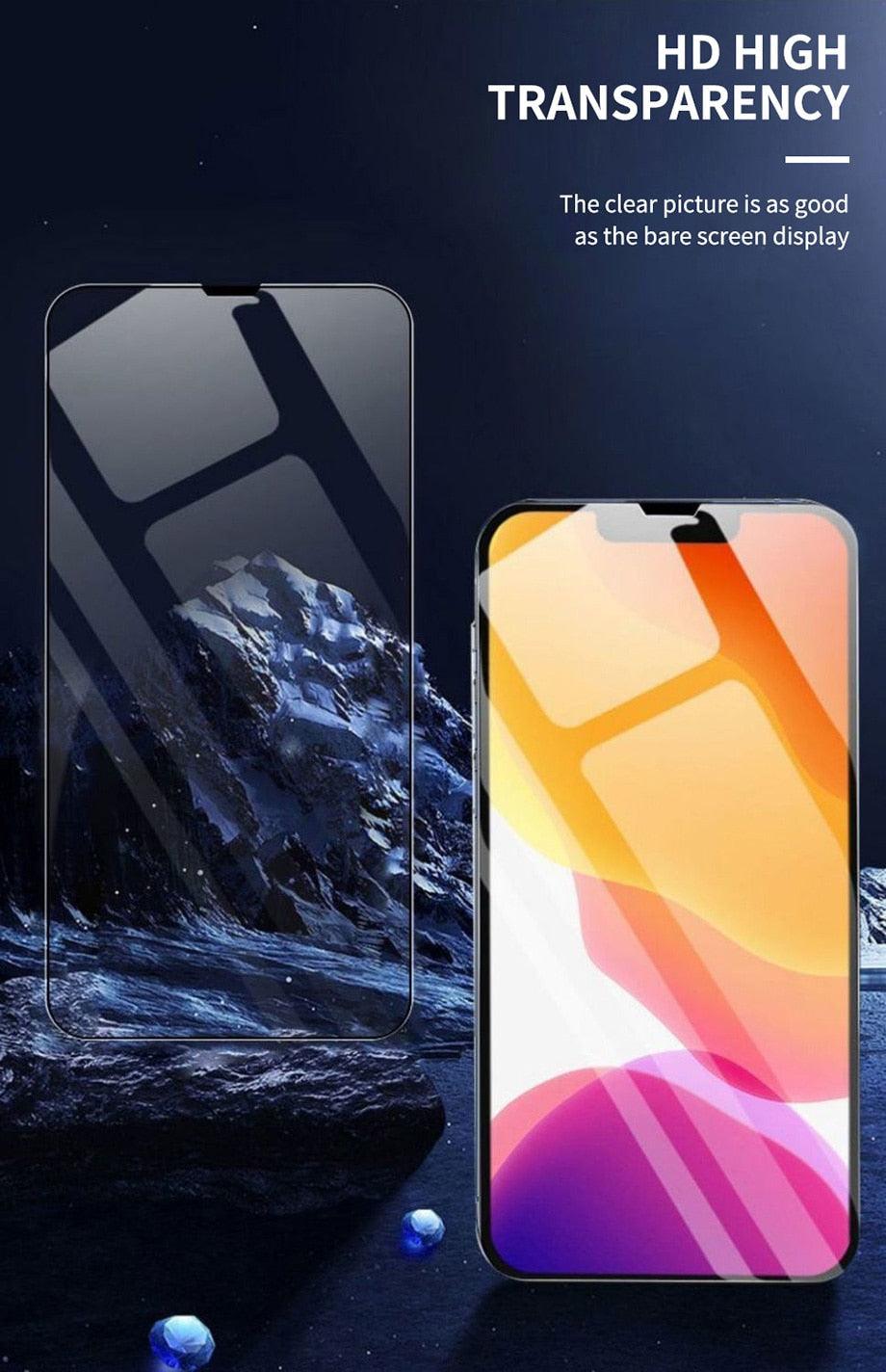 Protector de Pantalla de Vidrio Templado 9D para Modelos de iPhone