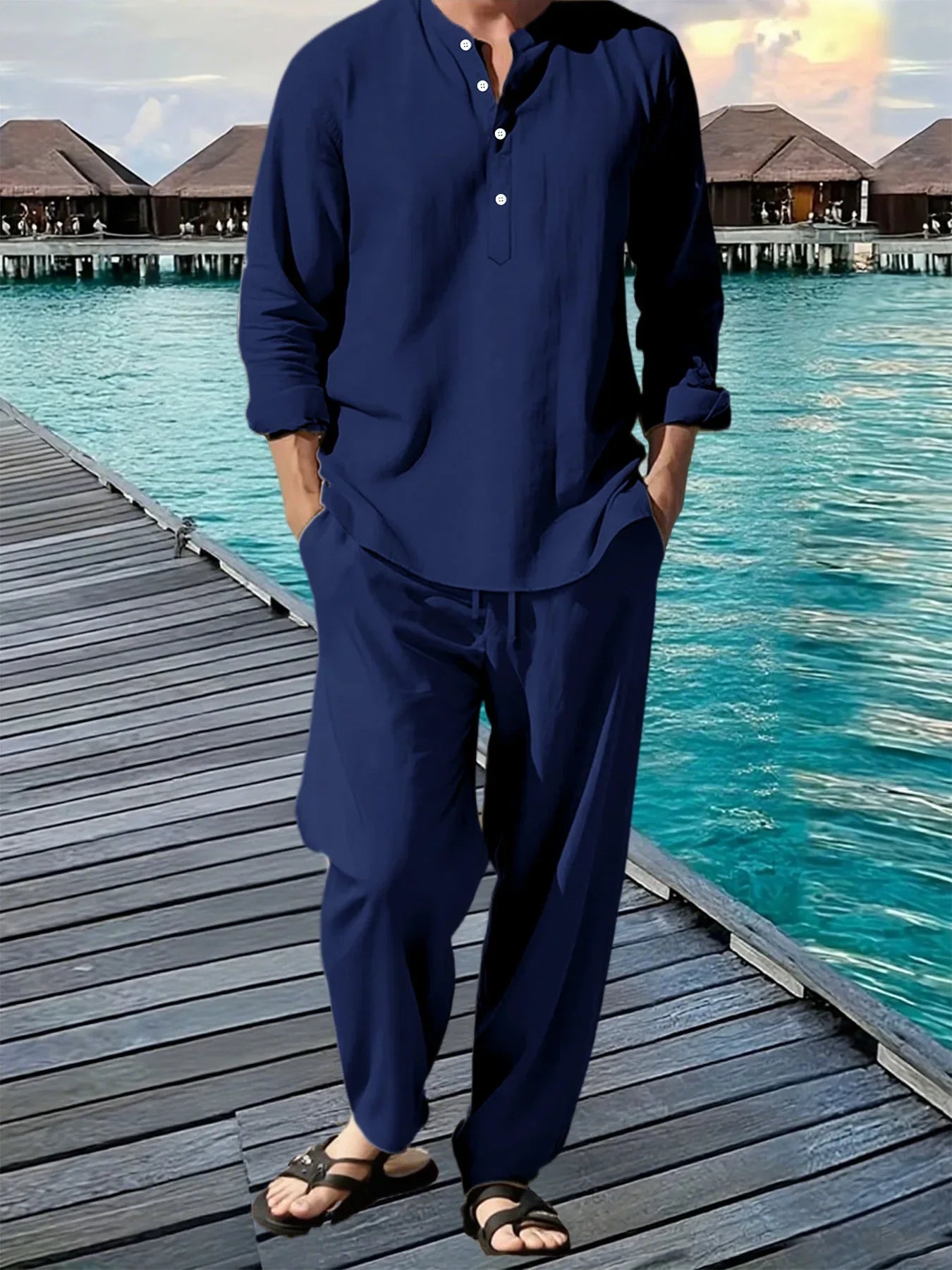 BreezeFit Men's Summer Suit: Vibrant and Durable
