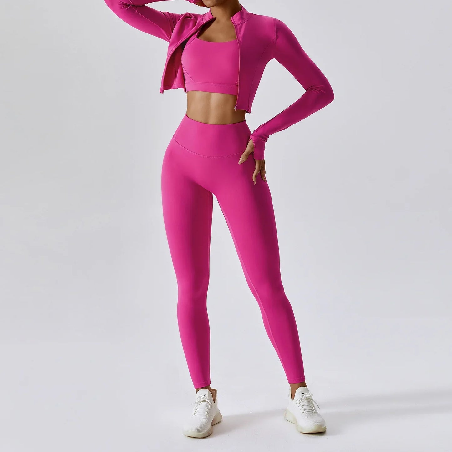 Conjunto de Ropa Deportiva para Mujeres de 3 Piezas Premium