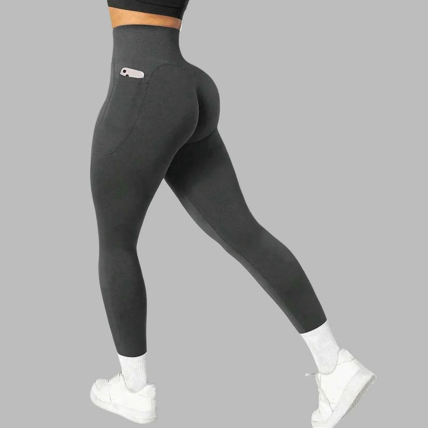 Leggings de Yoga sin Costuras con Bolsillo para Mujer
