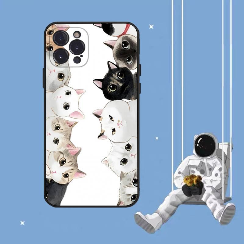 Cat Art Phone Case for iPhone - Clear Protective Cover