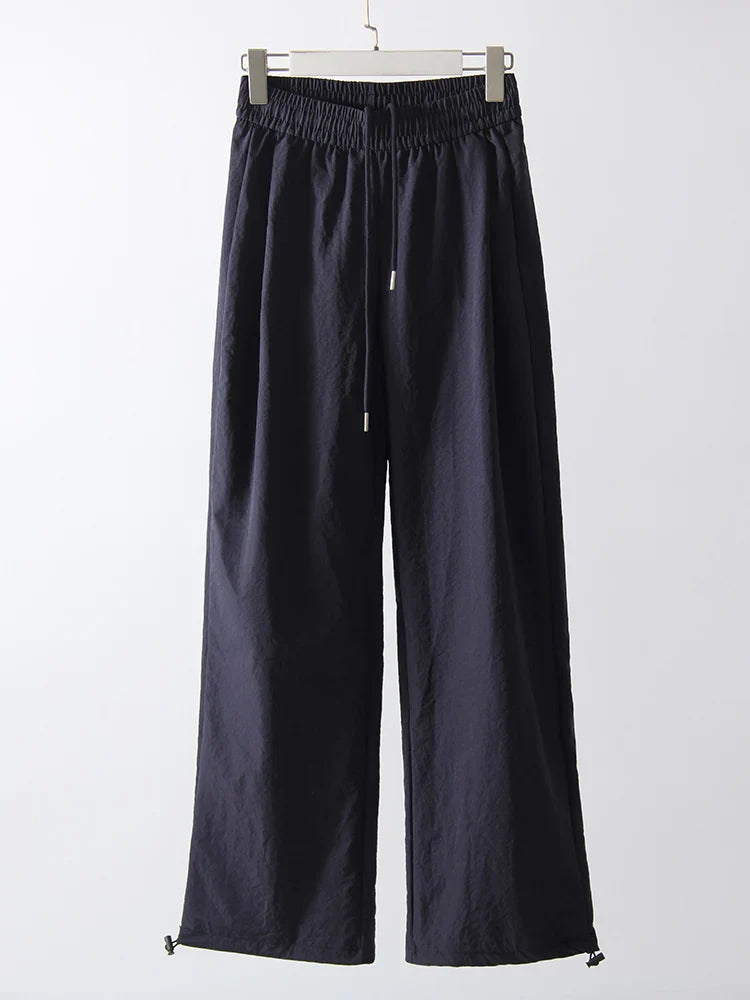 ChicEase Pantalons Jogging Taille Haute à Jambes Larges