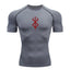 Camisa de compresión estampada para hombre - Camiseta de entrenamiento de verano