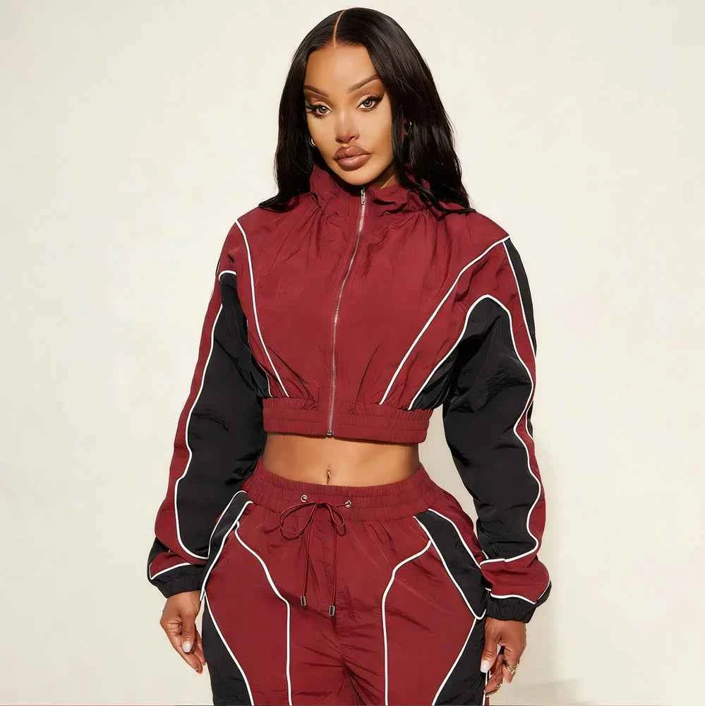 Conjunto de Chándal de Nylon Ligero para Mujer