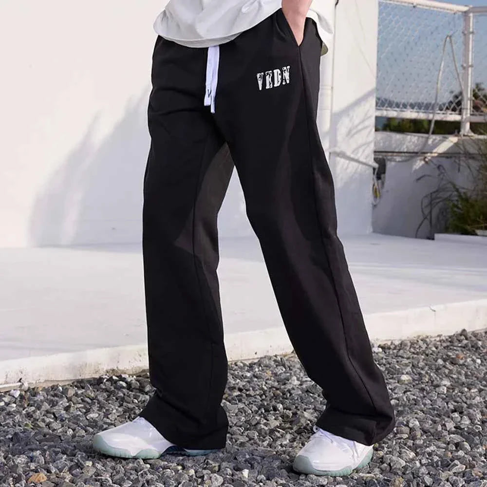Pantalones de chándal casuales para hombre con cordón