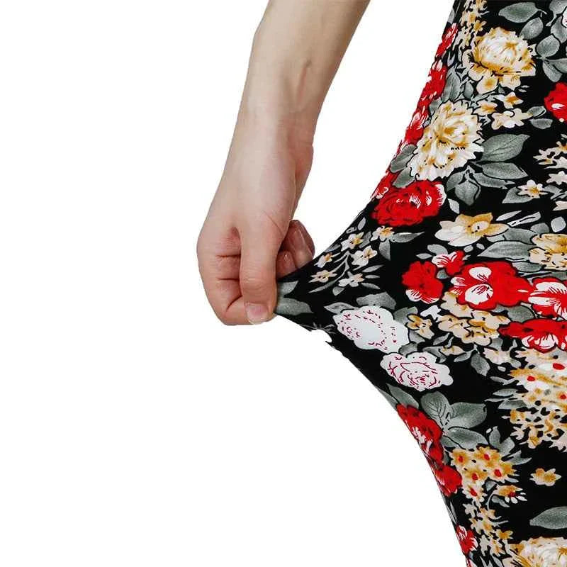 Floral Print High Elasticity Leggings