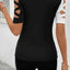 Ladies' Hollow Out Patchwork T-Shirt