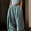 Pantalons larges en velours côtelé taille haute pour femmes