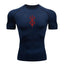 Camisa de compresión estampada para hombre - Camiseta de entrenamiento de verano