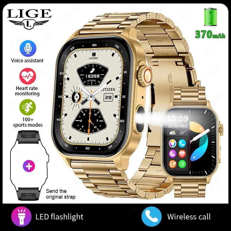 LIGE FlashSmart 2: Premium Smartwatch with HD Display