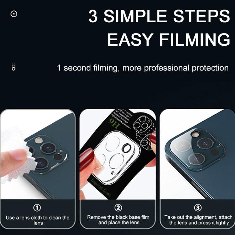 Protector de Lente de Cámara Trasera 3D HD Premium para iPhone