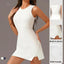 Robe de tennis active à fermeture éclair avec shorts intégrés
