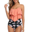 RuffleWave Chic High Waist Bikini & Tankini Set