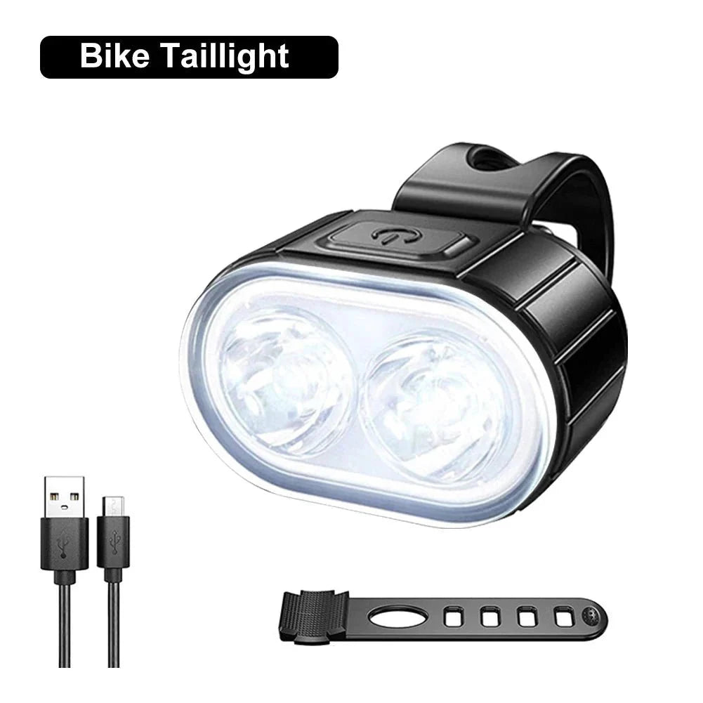 Kit de lumières de vélo rechargeable par USB - Éclairage avant et arrière