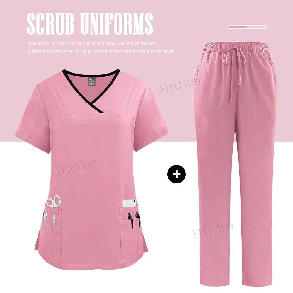 Conjunto de Uniforme Médico de Enfermera Premium para Mujeres